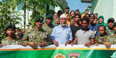 Tanamkan Rasa Peduli, Yonarmed 11/GG/2/2 Kostrad Gelar Baksos HUT Kostrad Ke-63