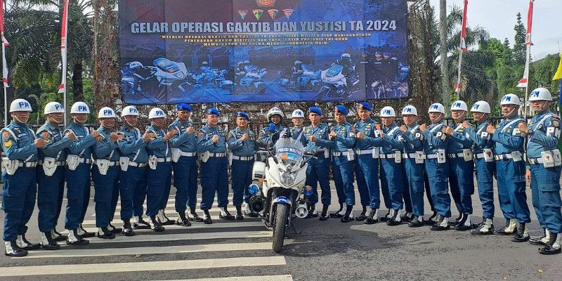 Prajurit Lanal Bandung Ikut Upacara Gelar Pasukan Operasi Gaktib dan Operasi Yustisi Polisi Militer 
