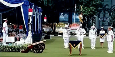 KSAL Pimpin Sertijab Panglima Komando Armada RI 
