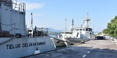 KRI Satgas Trisila 2024 Tiba di Pangkalan TNI AL Sabang