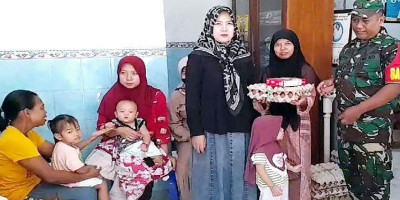 Babinsa Koramil 0808/08 Udanawu Turut Peduli Cegah Stunting