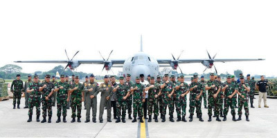 Hercules TNI-AU Terbang Lintasi Mynamar-India-UEA-Yordania demi Bantu Palestina