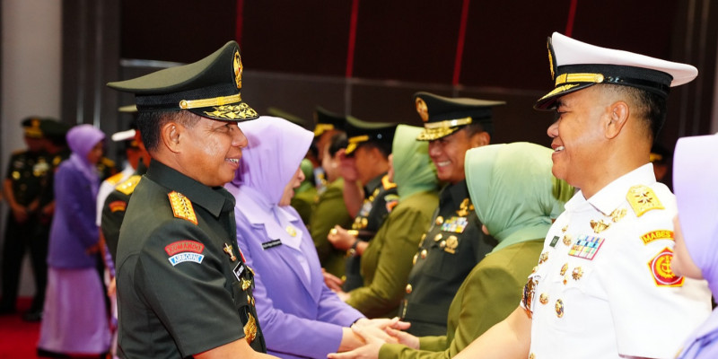 Panglima TNI Terima Laporan Korps Kenaikan Pangkat 29 Perwira Tinggi TNI