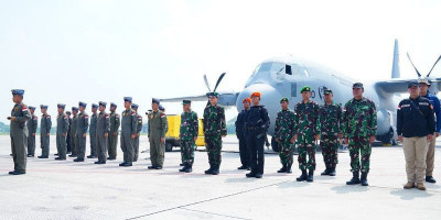 Panglima TNI Pimpin Apel Keberangkatan Bantuan Kemanusiaan Untuk Palestina