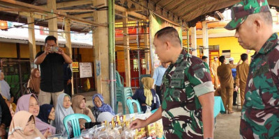 Jelang Idul Fitri,Kodim 1001/HSU-Balangan Gandeng Pemkab HSU dan UMKM adakan Bazar Murah