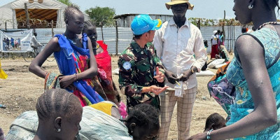  Satgas PBB TNI Beri Bantuan Kemanusiaan di Sudan Selatan