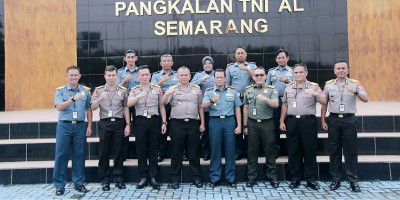 Danlanal Semarang Terima Kunjungan Pasis Sespimti Polri
