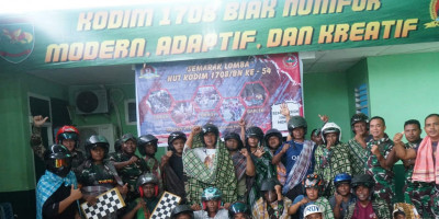 Unik dan Meriah, HUT Ke-54 Kodim 1708/BN Gelar Turnamen Catur Berkostum Sarung dan Helm