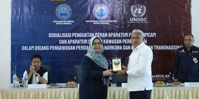 Kolaborasi BNPP-BNN Cegah Peredaran Narkoba di Kawasan Lintas Batas PLBN Napan
