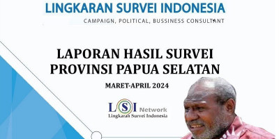 Hasil Survey LSI Tunjukan Johanes Gluba Gebze Calon Gubernur Paling Jujur dan Disukai Rakyat Papua Selatan