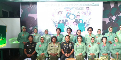 Peringati HUT ke-78, Persit KCK Cab XXI Dim 1708/BN Gelar Syukuran Bersama