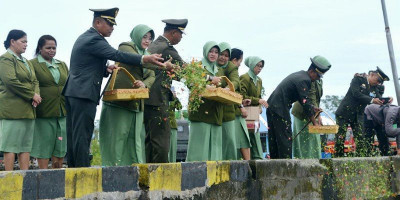 Dandim 1710/Mimika Pimpin Ziarah Sambut HUT Kodam XVII/Cenderawasih