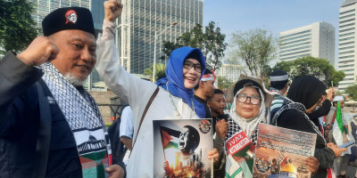 Emak-Emak Indonesia Dukung Aksi di Kedubes Amerika Serikat dan Rumah Dubes Mesir di Jakarta