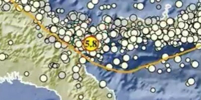 Gempa di Bovendigul Papua Capai 5.8 SR