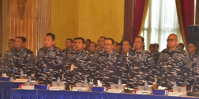 Dankormar Beserta Jajaran Ikuti Rakor Renaku I TNI AL Th 2024