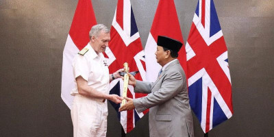 Menhan RI Prabowo Sambut Kunjungan Kehormatan Panglima Angkatan Bersenjata Inggris