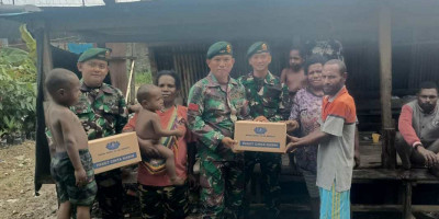 Cinta Kasih TNI Berikan Kebahagiaan Masyarakat Papua