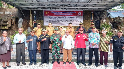 Dandim 1708/BN Hadiri Konsolidasi dan Pelantikan Ketua LMA di 19 Distrik Biak Numfor