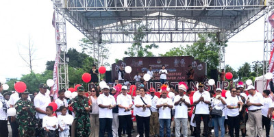 Sukseskan Pilkada Serentak, Dandim 1708/BN Hadiri Peluncuran Pilkada Bupati dan Wabup Kabupaten Supiori