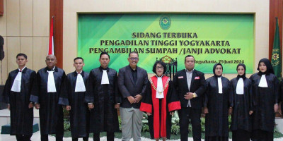 Sumpah Advokat Persadi DPD Jateng - DIY, Wakil Kepala Pengadilan Tinggi DIY: Tegakkan Keadilan