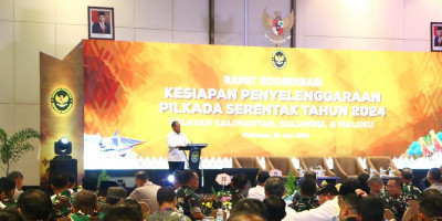 Danlanud Sultan Hasanuddin Hadiri Rakor Kesiapan Penyelenggaraan Pilkada Serentak Tahun 2024