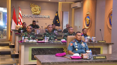 Dankormar Ikuti Pembukaan Latihan Armada Jaya Xlii Ta 2024 Secara Vicon