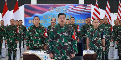 Pangkormada III Selaku Pangkogaslagab, Mengikuti Pembukaan Latihan Armada Jaya XLII 2024 Secara Vicon