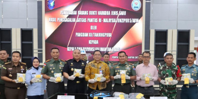 Satgas Yonzipur 5/ABW Kembali Gagalkan Penyelundupan 2 Kg Shabu di Sei Tekam