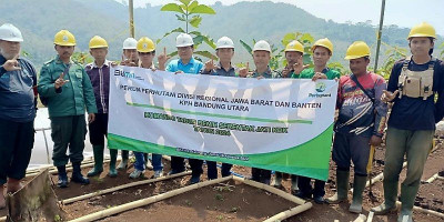 Perhutani KPH Bandung Utara Gelar Kegiatan Tabur Benih Jati di KBK Rajamandala