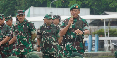 Pangdam VI/Mulawarman Sambut Satgas Pamtas RI-Malaysia Yonarmed 11 Kostrad