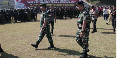 Danlanal Semarang Hadiri Apel Gelar Pasukan Operasi Mantap Praja Candi