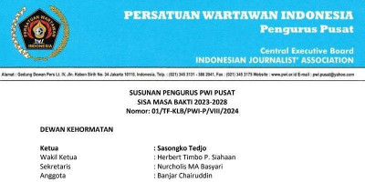 Zulmansyah-Sasongko Umumkan Struktur Baru PWI Pusat Hasil KLB