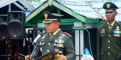 Dandim 1708/BN Pimpin Upacara Pemakaman Militer Almarhum Serma Nikodemus Mansnandifu