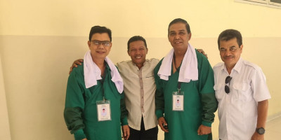 H Mustafa - Hanasri, ST, Cabup dan Wabup Aceh Jaya Jalani Test Kesehatan