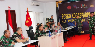 TNI Kendalikan Operasi Pengamanan HLF MSP dan IAF dari Posko Kogabpadpam VVIP