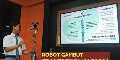 Siswa SMAN 2 Tangsel Ciptakan Robot Pendeteksi Kebakaran Lahan