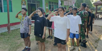 Satgas Yonzipur 5/ABW Latih Remaja Rumah Singgah PBB dan Menari