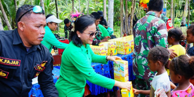 Dandim 1708/BN Dukung Papua Sehat, Cerdas, dan Produktif dengan Bantuan Susu dan Snack Sehat