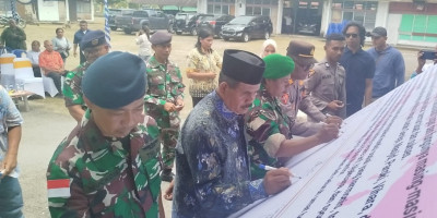 Plh Kasdim 1708/BN Hadiri Doa dan Deklarasi Damai Sambut Pilkada 2024 di Biak Numfor