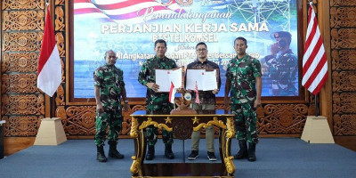 Koarmada III dan PT Tower Bersama Mandiri Tandatangani Perjanjian Kerja Sama Telekomunikasi