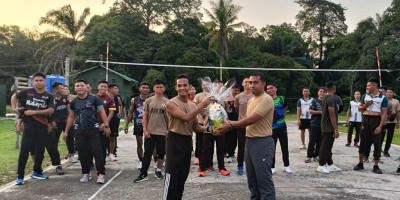 Satgas Yonzipur 5/ABW Olahraga Bersama TDM Raih Hidup Sehat Jasmani Kuat