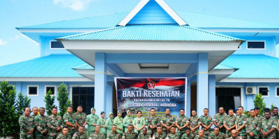 Sambut HUT Ke-79 TNI, Kodim 1708/BN Berpartisipasi Bakti Kesehatan Melalui Donor Darah