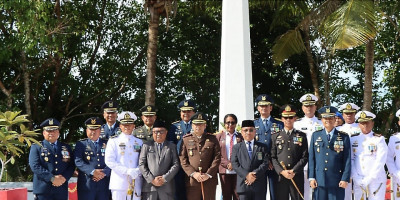 Jelang HUT Ke-79 TNI, Dandim 1708/BN Ikuti Ziarah Nasional di TMP Cenderawasih