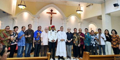 Pengurus Vox Point Indonesia Hadiri Misa Syukur Kenaikan Pangkat 