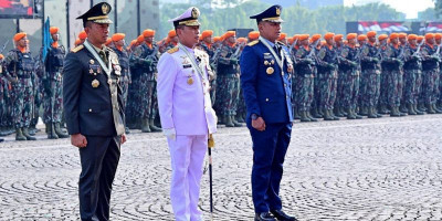 Marsekal Muda TNI Budhi Achmadi, Salah Satu Pembaca Sapta Marga HUT ke-79 TNI
