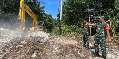 Dandim Raja Ampat Tinjau Pelaksanaan TMMD