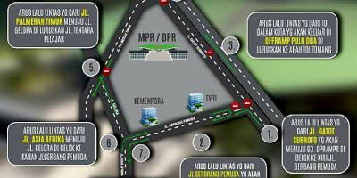 Rekayasa Lalu Lintas di Sekitar DPR/MPR Jelang Pelantikan Presiden dan Wakil Presiden