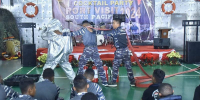 Satgas Port Visit 2024 Gelar Pembekalan Keselamatan Kapal di Perairan Papua New Guinea