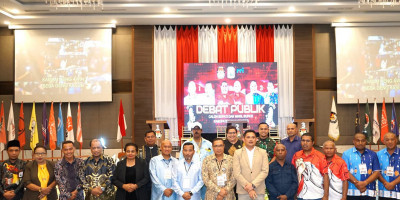 Dandim 1708/BN Hadiri Debat Publik Kedua Paslon Bupati dan Wabup Biak Numfor