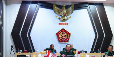 Melalui Vicon Panglima TNI Tingkatkan Kerjasama Militer Indonesia-USA